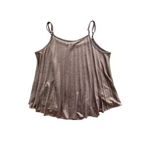 Urban Outfitters Pleated Swing Top Womens Small Shimmer Gold Jazz Age Party